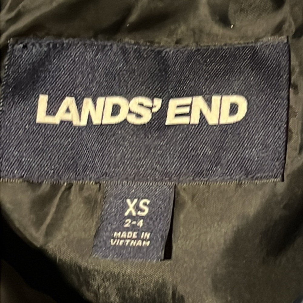 Lands End Black Puffer size XS - Picture 3 of 6